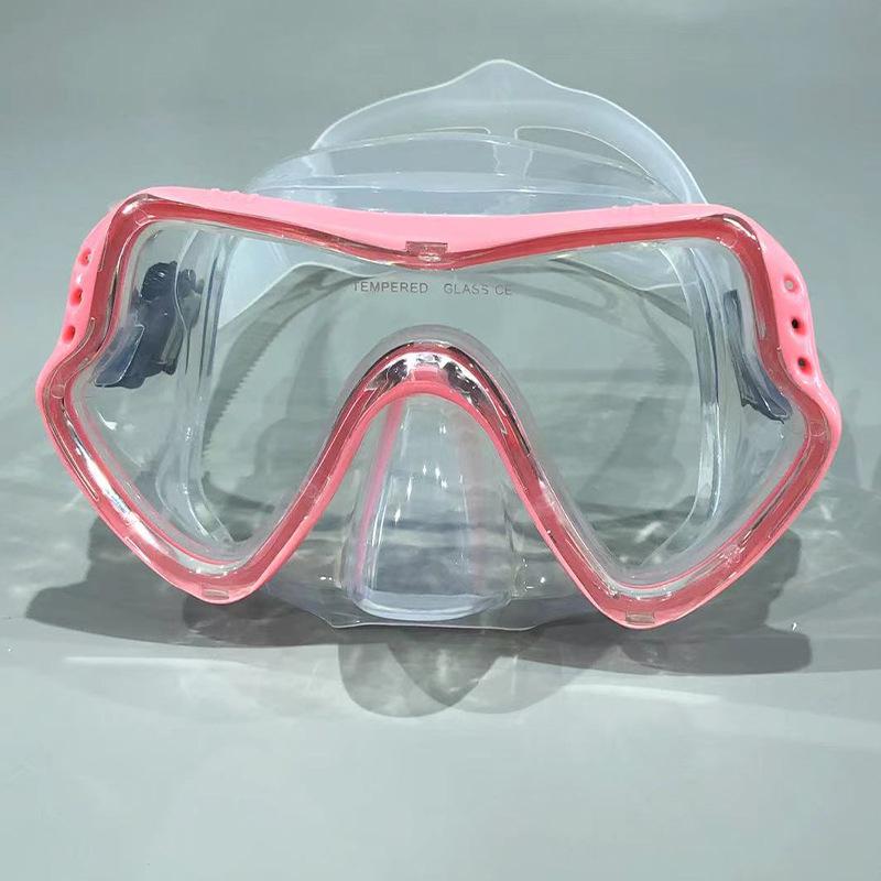Diving goggles large frame silicone mask breathing tube set