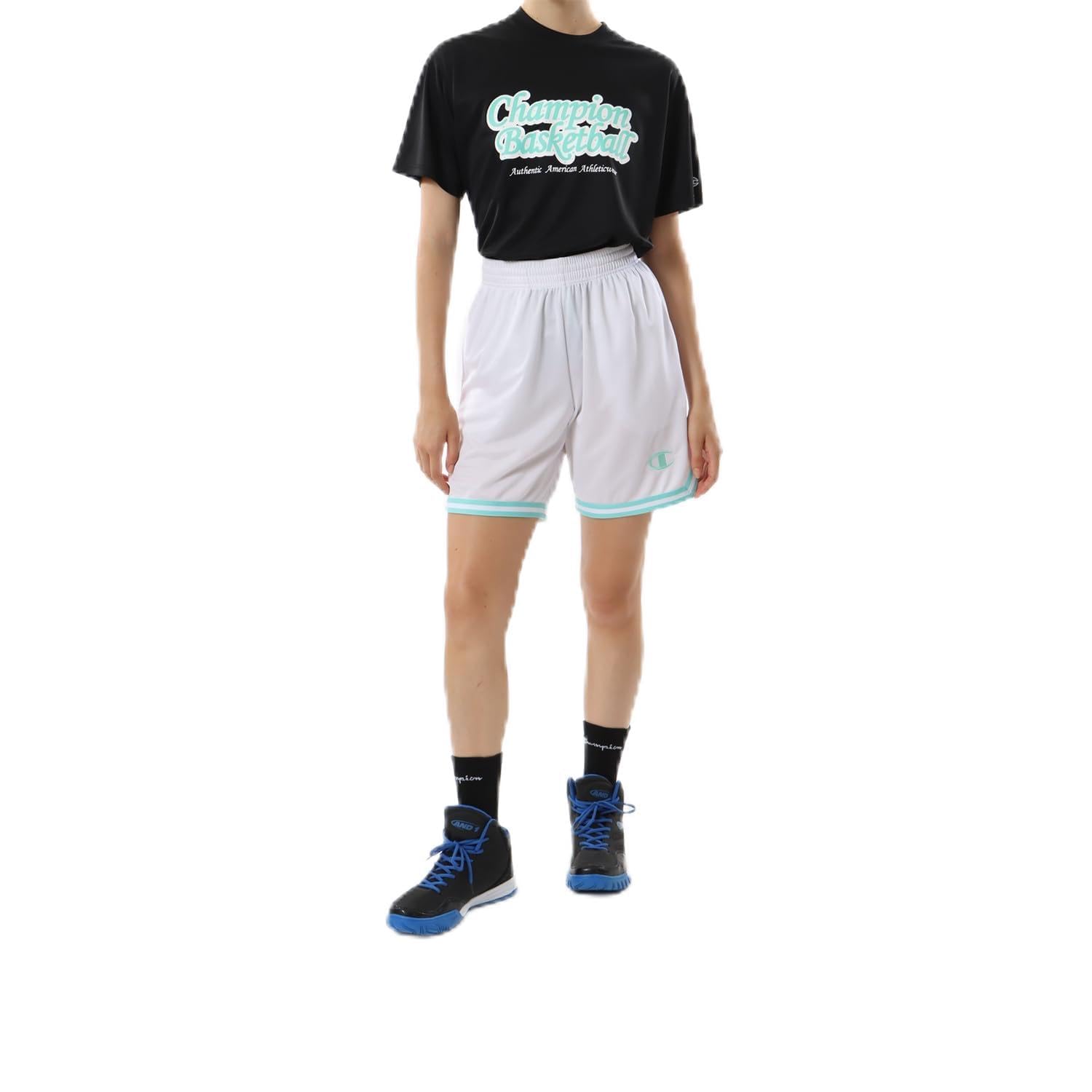 

Champion Basketball Shorts with Women s Quick-Drying One-Point Logo, White, CW-ZB552 белый