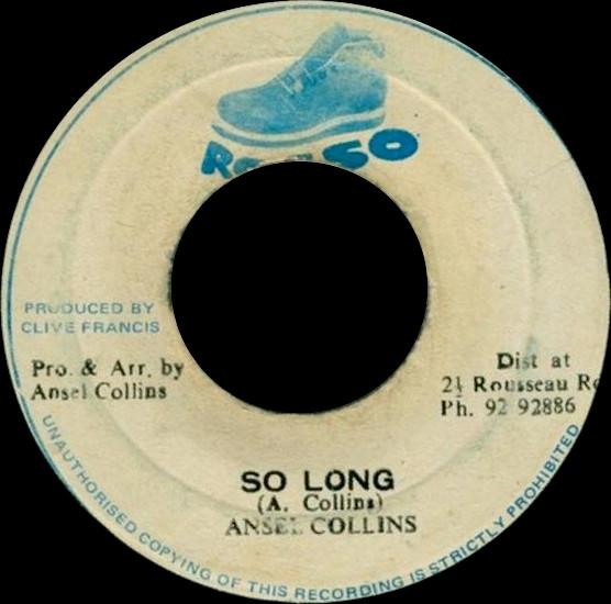 

7inch Record ANSEL COLLINS - So Long NONE Rosso Jamaica Reggae, Ska & Dub Used