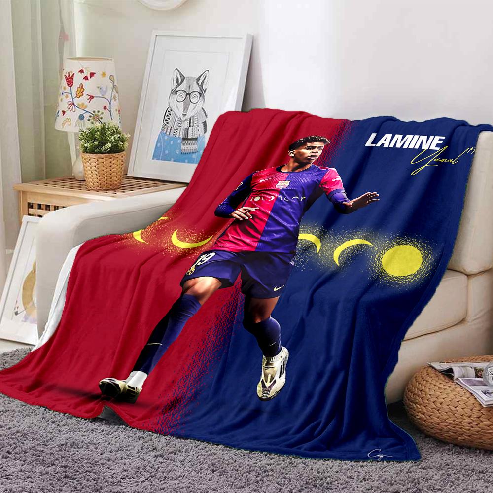 Lamine Ganaa Soccer Poster printed flannel breathable and warm blanket, a stylish home gift, suitable for home, office and bedspread use. 0710a6 75cmx90cm