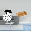 Silent Woven Hanging Cat Clock with Fruit Basket Design Quiet Analog Movement for Living Room Dining
