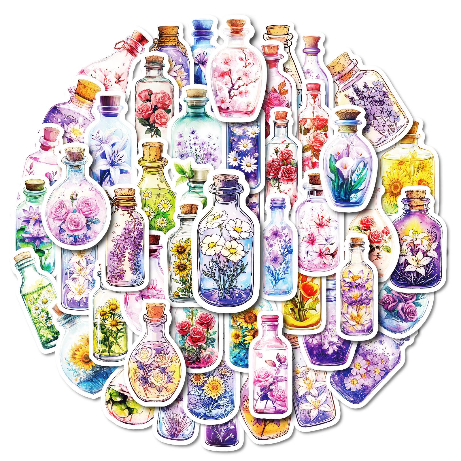 

50 Creative Flowers World Graffiti Stickers Diy Skateboard Refrigerator