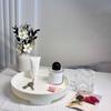 Nordischer Stil Runder Aufbewahrungstablett Kunststoff Einfache Schmuck-Display-Schale Haushalts Mehrzweck-Halter Wohnzimmer