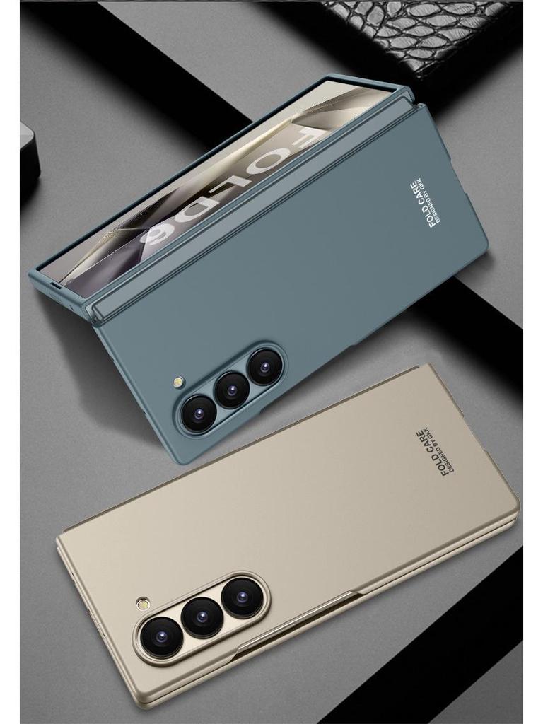 Ultra-Thin Frosted Hard Shell Phone Case for Samsung Z Fold 6 - Fashionable Solid Color Protective Cover