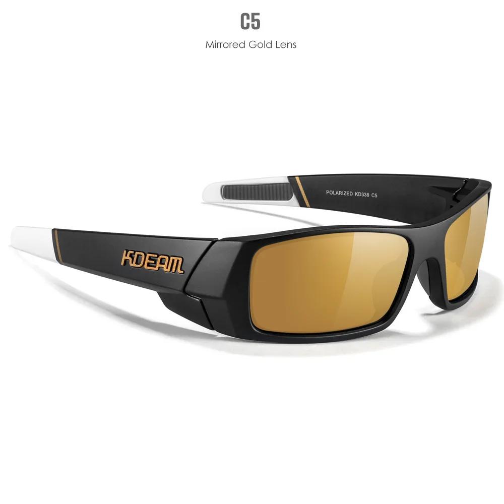 KDEAM Polarized Sun Glasses Men Women Driving Shades Male Rectangular Sunglasses Hiking Versatile Eye Protection UV400 Eyewear