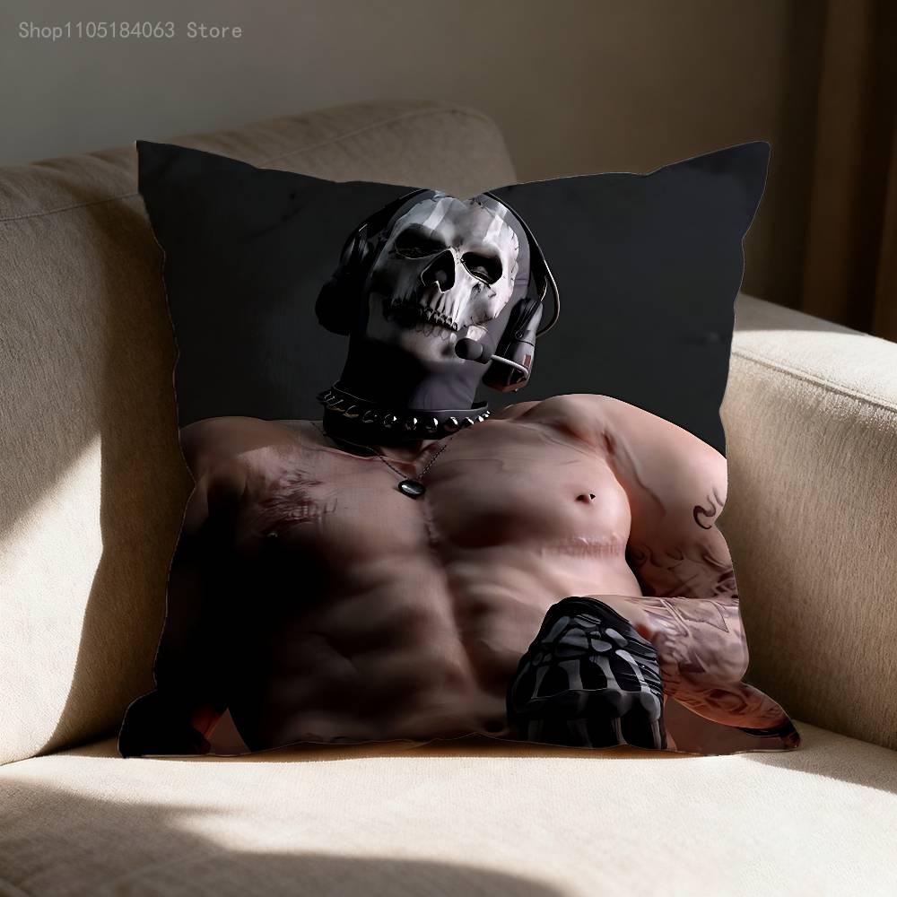 C-Call Of D-Duty Ghost Simon Riley Pillow Case For Sofa Decor Car Office Room Printing Cushion Cover Decorations And Protector