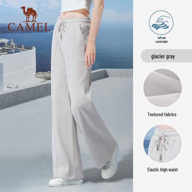 Camel Women's High-Waist Loose Straight-Leg Pants
