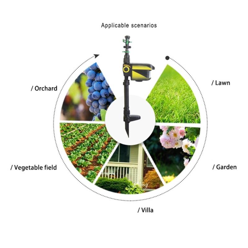 Smarted Solar Garden Watering Device Programmable Schedule Weatherproofed Construction for Home Gardens