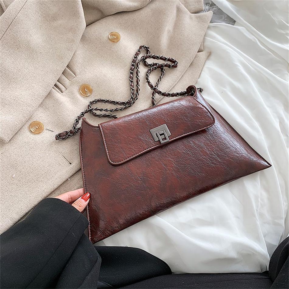 Leather PU women's messenger bag shoulder crossbody bags armpit bags for women new oil fashion vintage