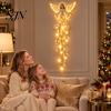 Sacred Room Lighting Angel Blessing Wall Light, Cascading Glowing Star Christmas Lamp, LED Faith Based Home Decor Starfall Effect Figurine for Bedroom