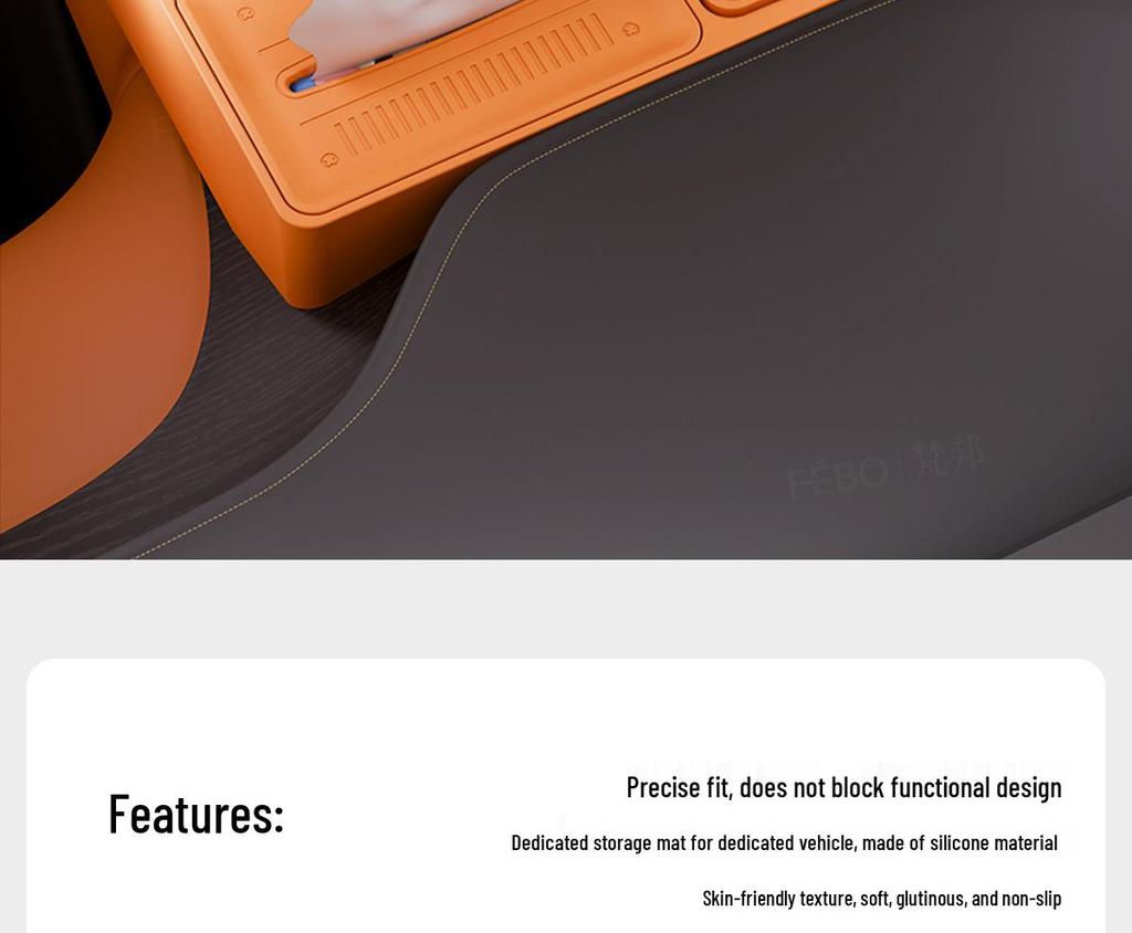 Xiaomi YU7 Car Screen Rear Organizer & Tissue Box - Fits 25 Models, Non-Slip, Anti-Fall Dashboard Storage