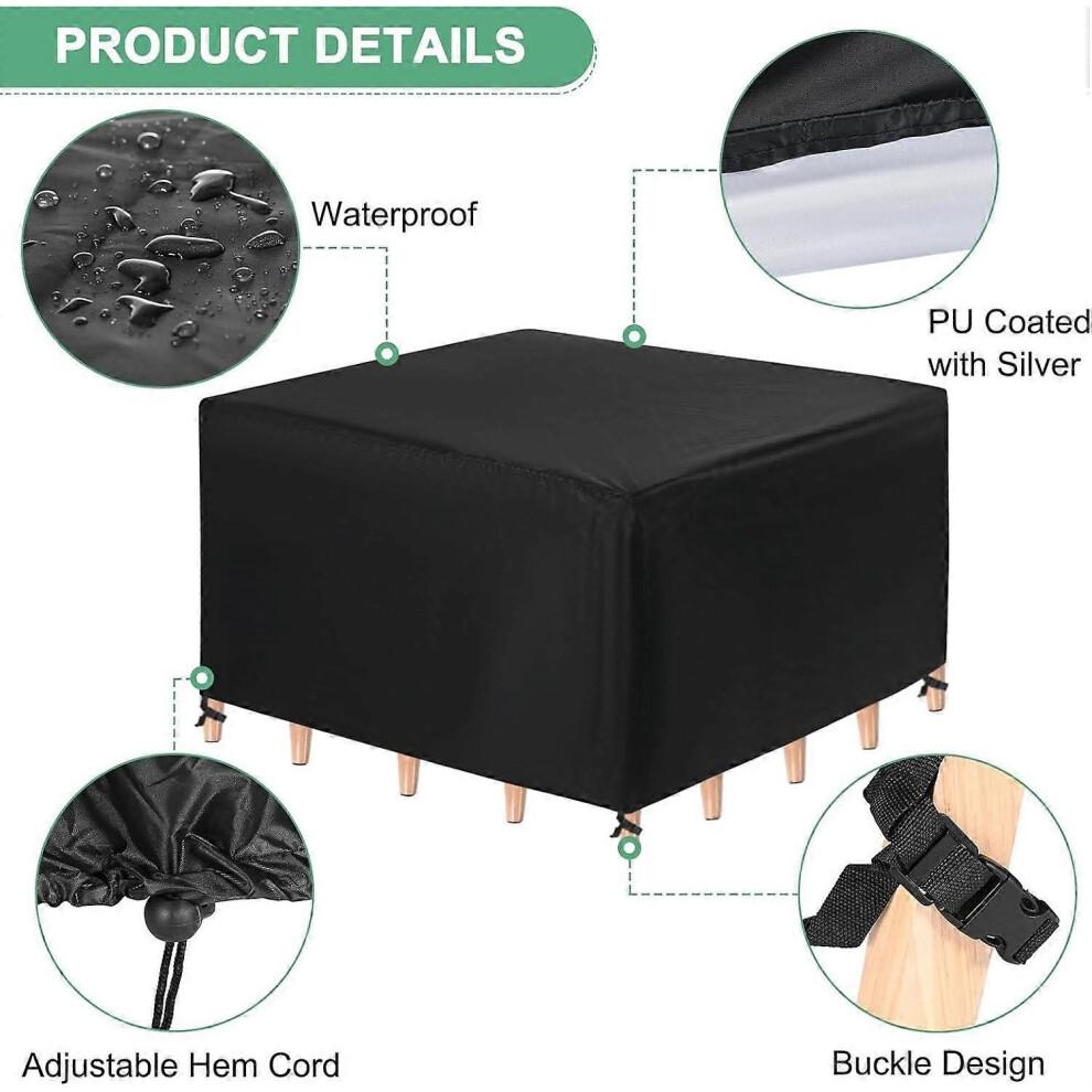 Garden Furniture Cover 90x90x90cm Waterproof UV Resistant Universal Outdoor Table Chair Protector