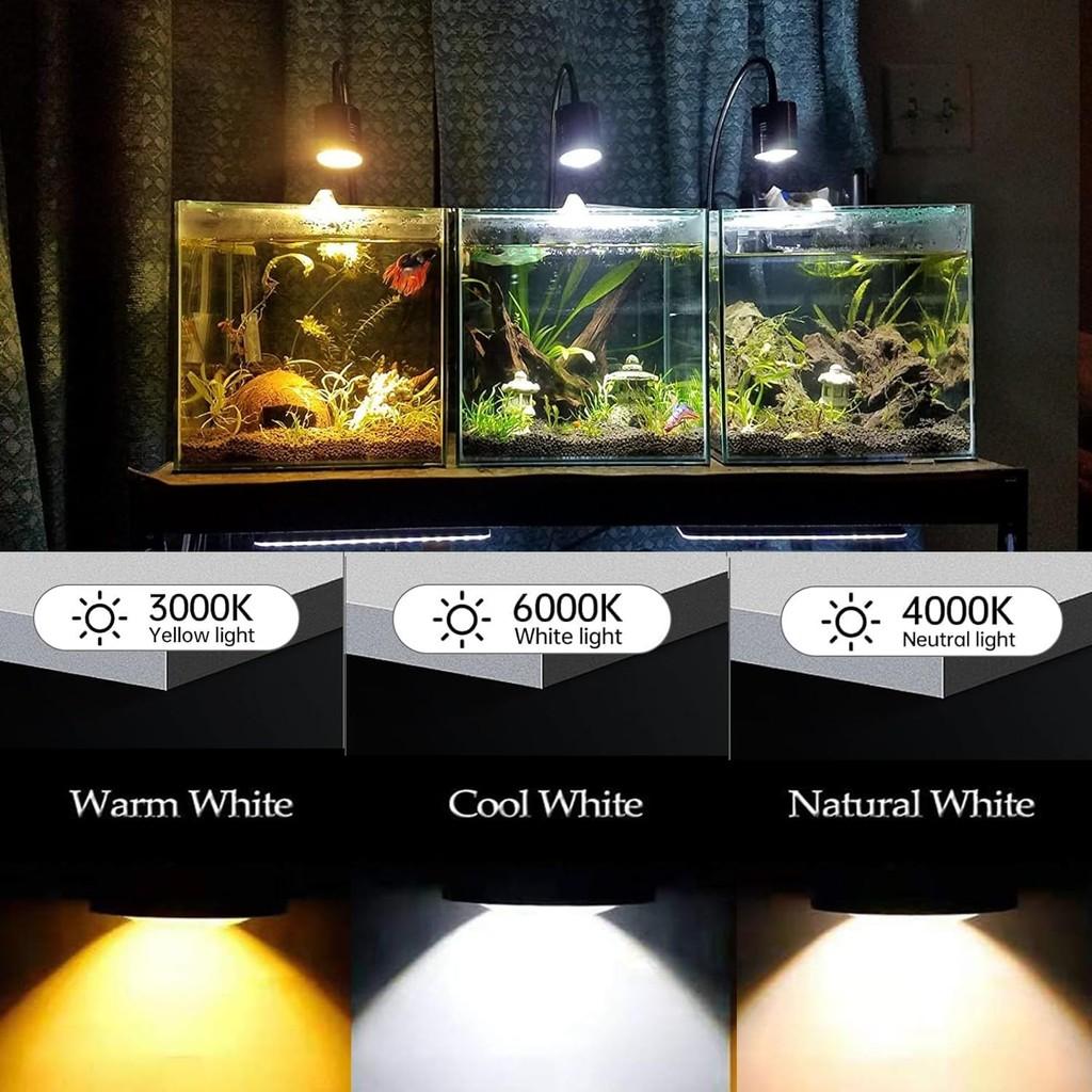 USB Akvaryum Lambası Bitki Büyütme Işığı Süper İnce LED 3W Su Bitkisi Aydınlatması Su Geçirmez Klipsli Lamba Akvaryum İçin