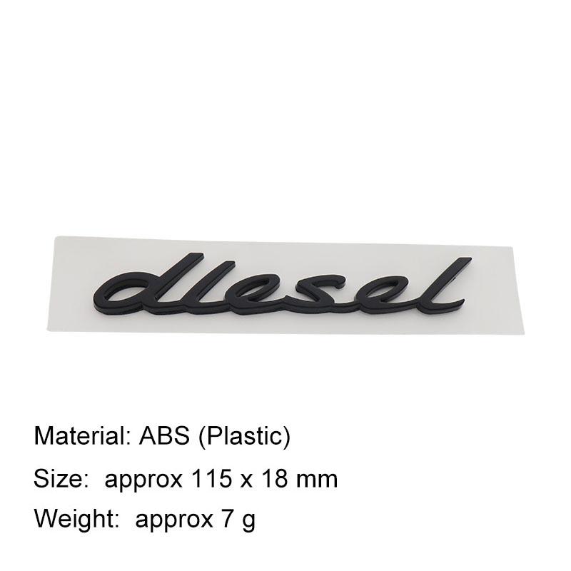 Auto Styling 3D Benzin TURBODIESEL Öl Metall Chrom Zinklegierung Emblem Logo Auto Plakette Karosserie Kofferraum Kotflügel Emblem Autozubehör