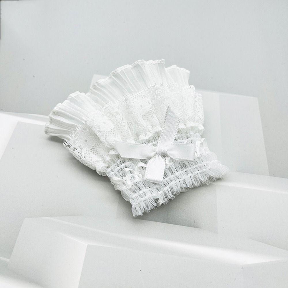 Detachable Lace Ruffled Wrist Comfortable Fake Sleeves Cuffs Stage Performance