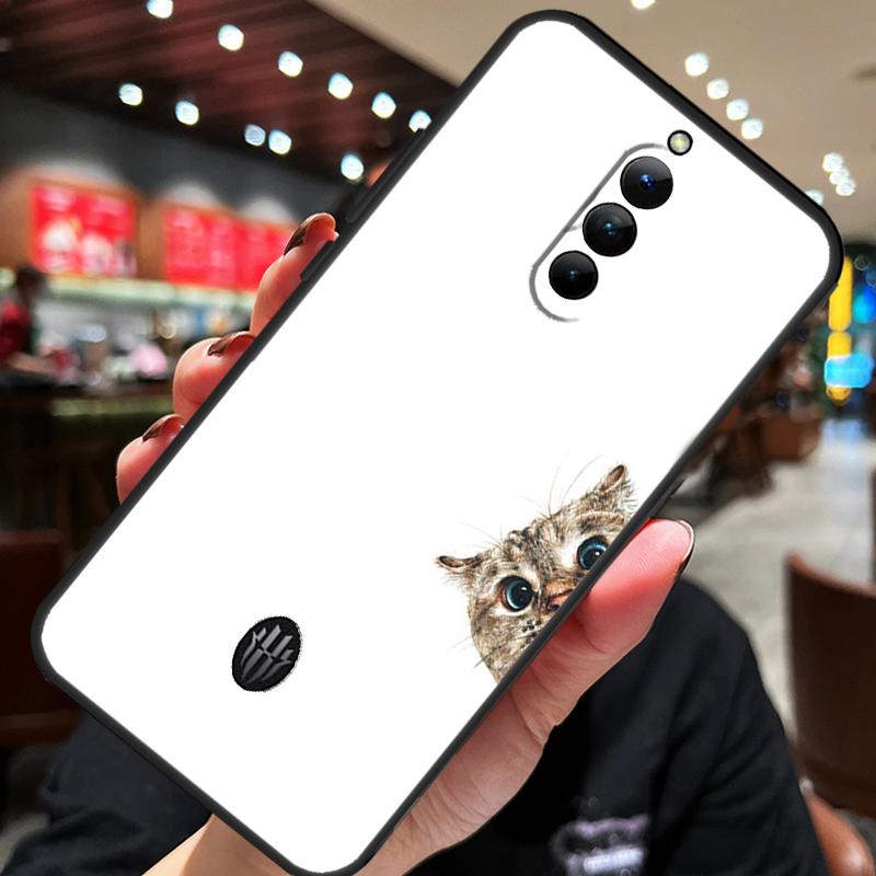 Minimalistisches Katzen-Case für ZTE Nubia Red Magic 11 10 8 9 8S 9S 10S Pro Plus 10 Air 5G 6R 6 7 6S 7S Pro Hülle