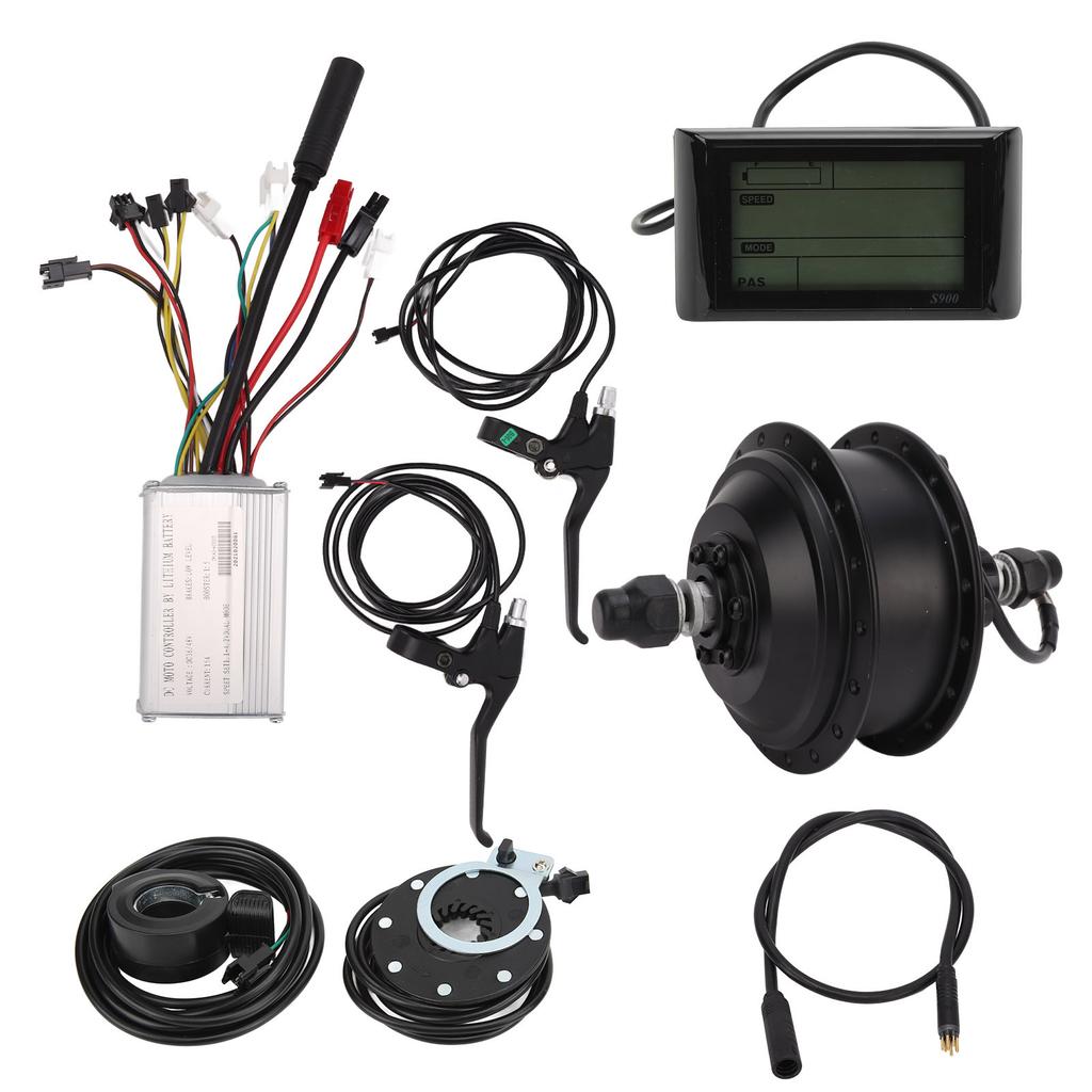 48V 250W Electric Bike Rear Drive Flywheel Motor Kit with Controller S900 Meter Shifter Assist Sensor Brake HandleFits