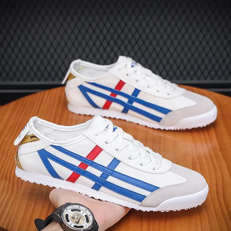 Pantofi de alergare clasici pentru bărbați cu șireturi, cu talpă plată, pantofi sport, pantofi de mers cu talpă moale, pantofi de pânză respirabili, pantofi Forrest Gump