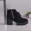 Shoes for Women 2024 High Quality Side Zipper Women's Boots Fashion Front Lace-up Modern Boots Women Hot Plus Size Ankle Boot
