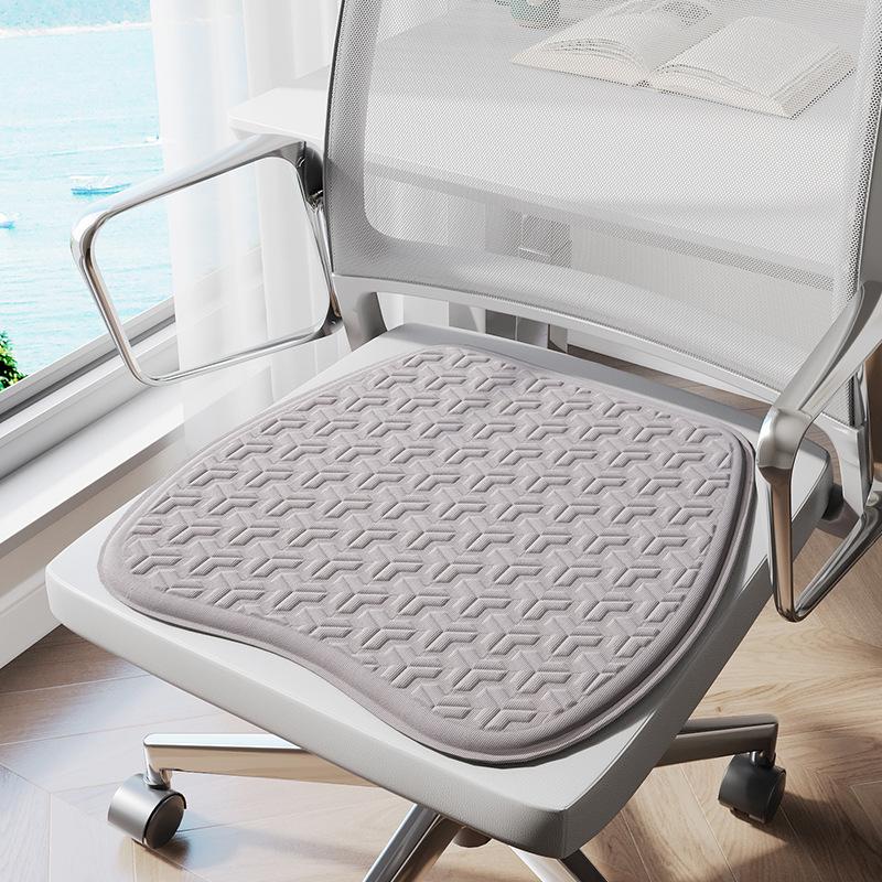 

Summer Ice Silk Seat Cushion Breathable Cooling Pad for Office Chair Computer Chair Non-Slip Soft Butt Pad for Long Sitting 40x40cm серый