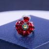 Rose Ring Female, Enamel Cloisonne Craft Ring