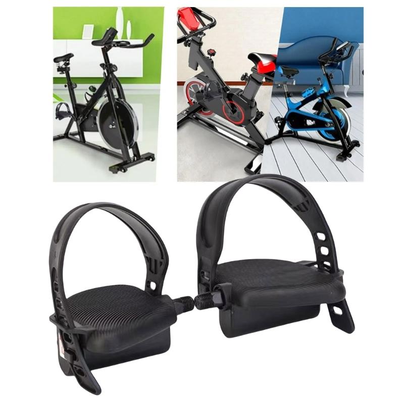 2 Pezzi Pedali Sostitutivi per Cyclette da Interno Sinistro e Destro Set Pedali per Biciclette Fitness da Interno Pedali per Biciclette da Esercizio