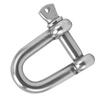 Screw Pin   Shackle Stainless Steel DShaped Bow Shackle for Chains Outdoor Camping Survival Rope(M4 )