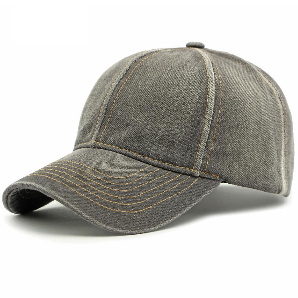 Ht4751 Baseball Hat Spring Summer Denim Caps For Men Women 6 Panels Snapback Cap Wash Cotton Male Female Adjustable Baseball Cap