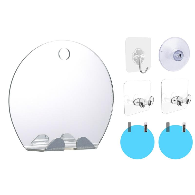 Non-Toxic Fogless Shower Mirror For Shaving With Strong Suction Razor Holder Shower Shaving Mirror Fog Free Mirror For Shower Makeup