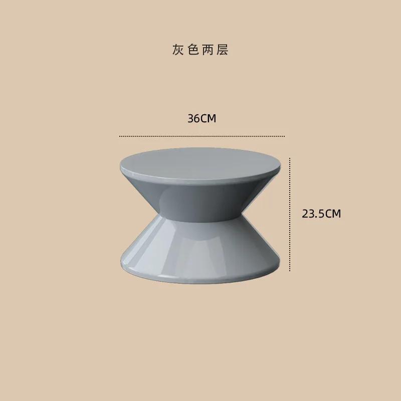 Round Coffee Table Plastic Nordic Home Furniture Living Room Sofa Side Tables Hallway Shoes Stool Balcony Small Desk Nightstands