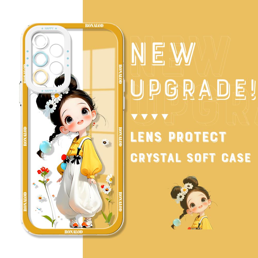 

Противоударный чехол с изображением астронавта и кристаллом, полное покрытие, защита камеры, прозрачный мягкий чехол для телефона Samsung Samsung S23 FE