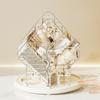 Large Capacity 360° Rotating Makeup Organizer Divided Space Saving Cosmetic Storage Box Plastic Non-Slip Makeup Storage Rack