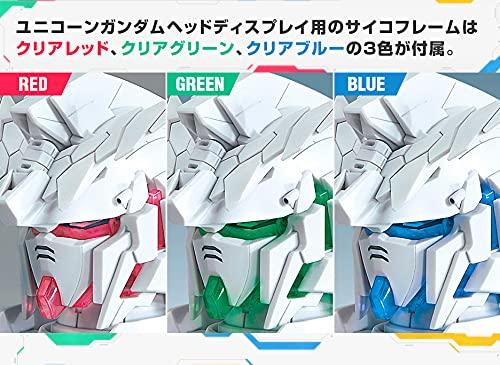 Bandai Spirits 1/48 Gundam Base Limited Unicorn Gundam Head Display Base (Psycho Frame Color Variation Ver.) & Unicorn Gundam Unit 2 Banshee Head Disp