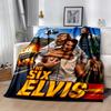 Elvis Presley Performance Blanket Soft Warm Cozy Great for Livingroom Picnics Office Chair Four Seasons Universal Playful Design