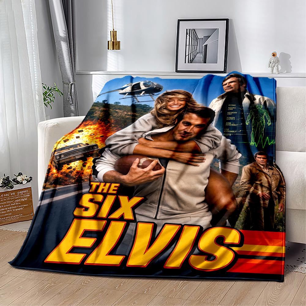 Elvis Presley Performance Blanket Soft Warm Cozy Great for Livingroom Picnics Office Chair Four Seasons Universal Playful Design