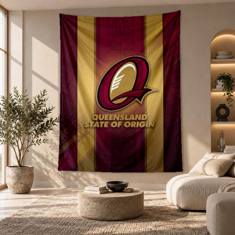 Decorative Tapestry,Queensland Maroons Printed Wall Art, Lightweight Wall Hanging For Bedroom Background