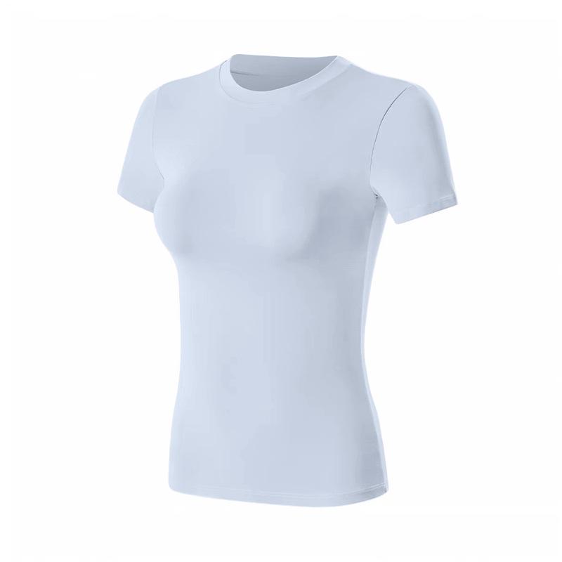 High elastic and breathable short-sleeved women's quick-drying, thin and skin-friendly sports tops Pilates running fitness clothes