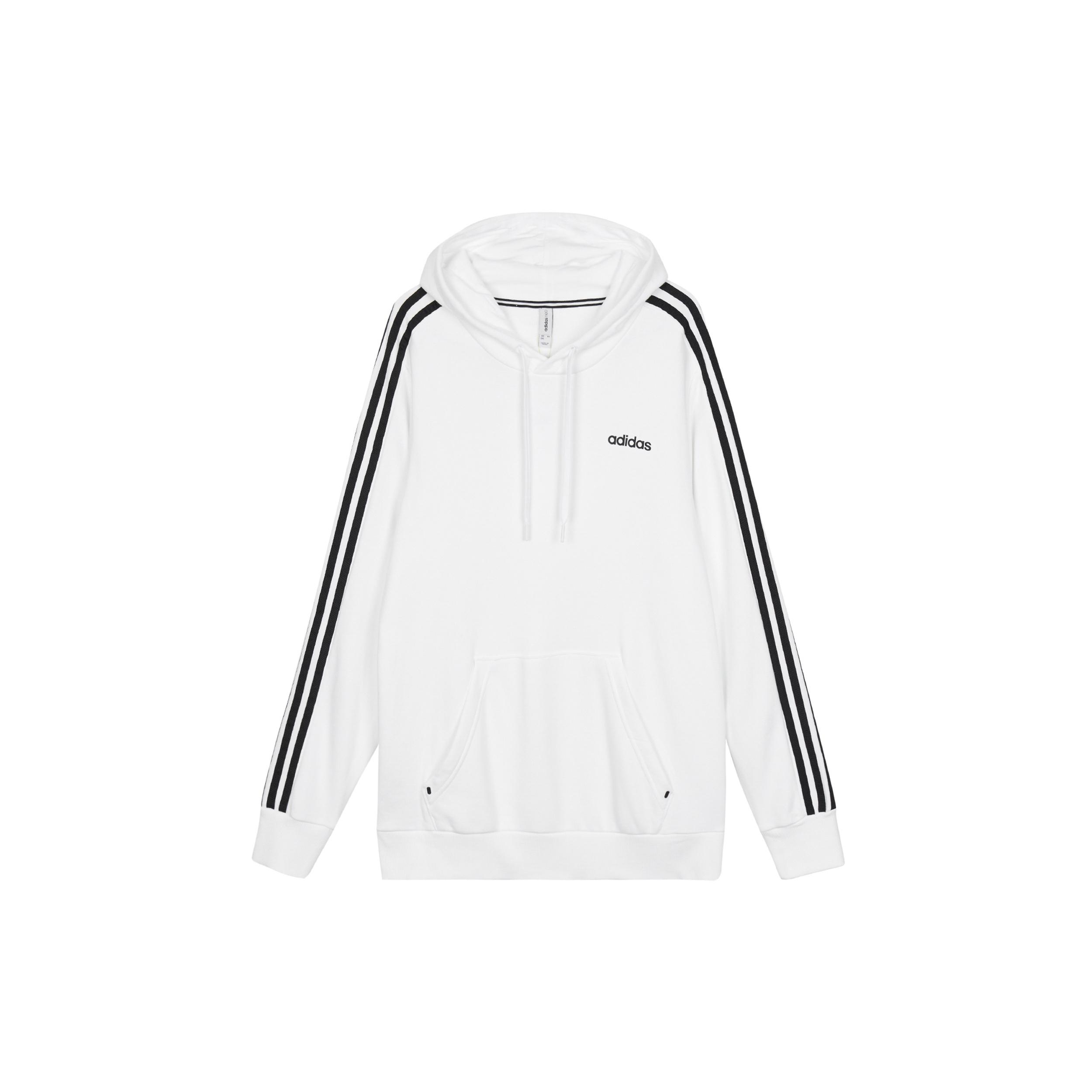 adidas neo Casual Sports hooded Side Stripe White Men s H53023 M