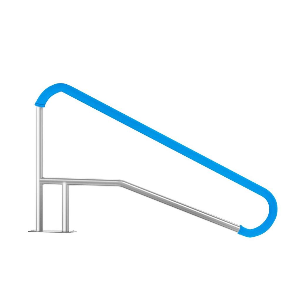 Pool Handrail 54 X 36 Inch Stainless Steel with Base Plate for Spas