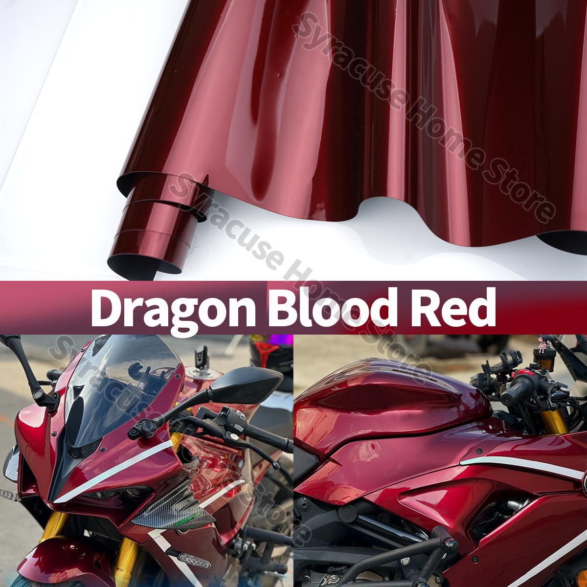 

Супер глянсова вінілова плівка червоного кольору Dragon Blood Найвища якість Автомобільна обгортка Наклейка для автомобіля Мотоцикла велосипеда стайлінг 30cmX100cm