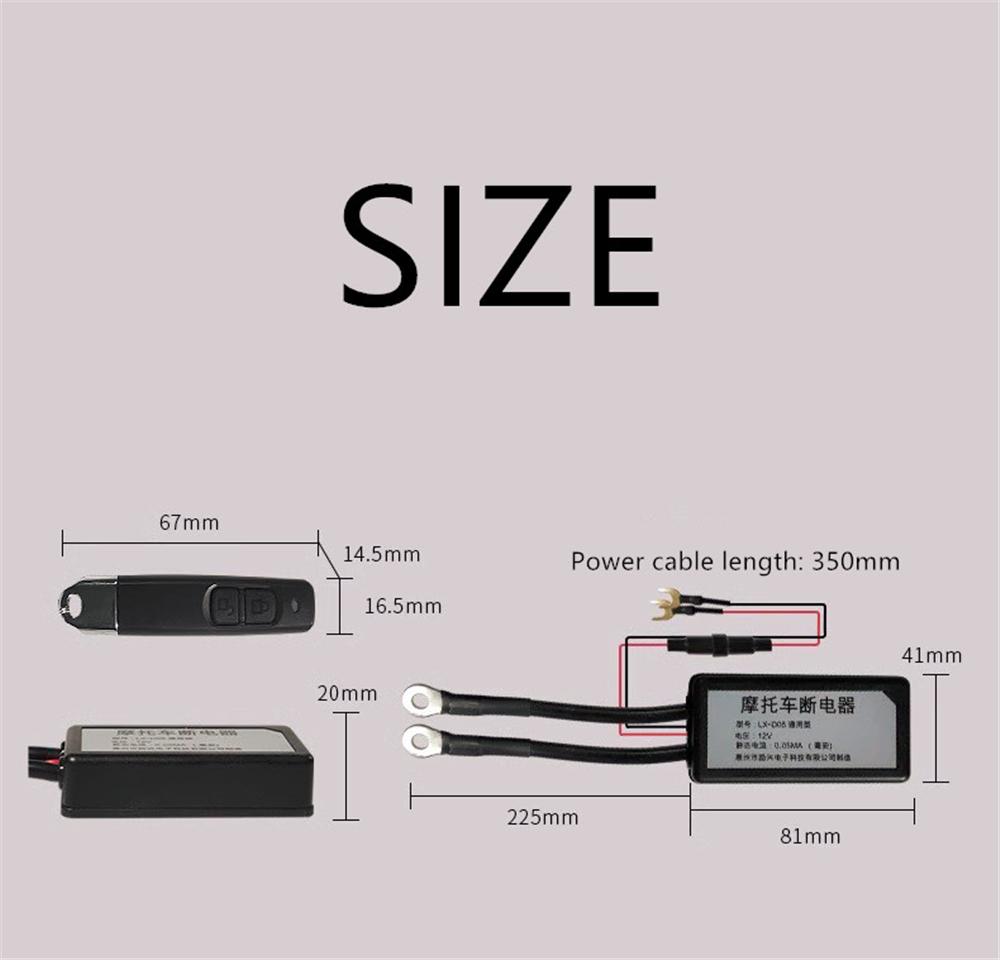 Motorcycle Battery Disconnect Cut Off Isolator Master Switches Remote Control