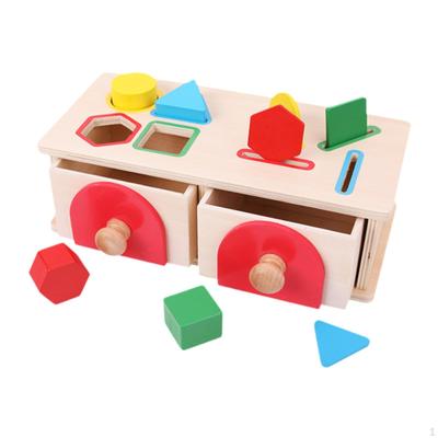 Geometrische Zuordnungsbausteine Objektpermanenz-Box Spielzeug Frühe Bildung Vorstellungskraft Sortieren