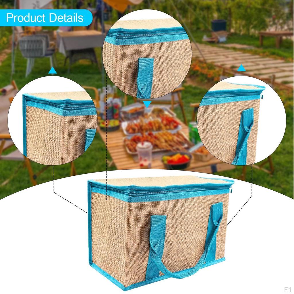 Delivery Bag with Zipper Handle for And Cold Meals Carrying