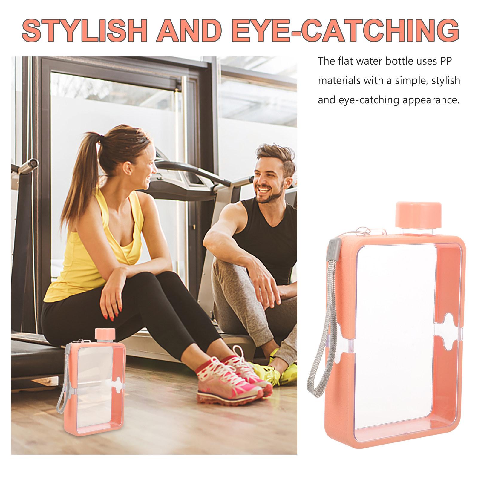 Flat Water Bottle Lightweight Durable Reusable Leakproof Flat Water Flask Sports Fitness Outdoor Portable Travel Bottle other