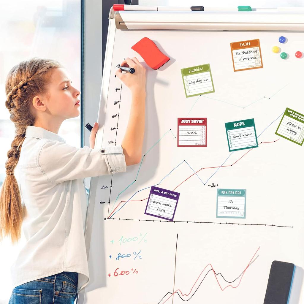 12 Pcs Funny Sticky Notes with Fun Messages 3 x 3 Inch Funny Work Notepads for Coworkers Self Stick Mini Notepads Small to Do List for Adults Office