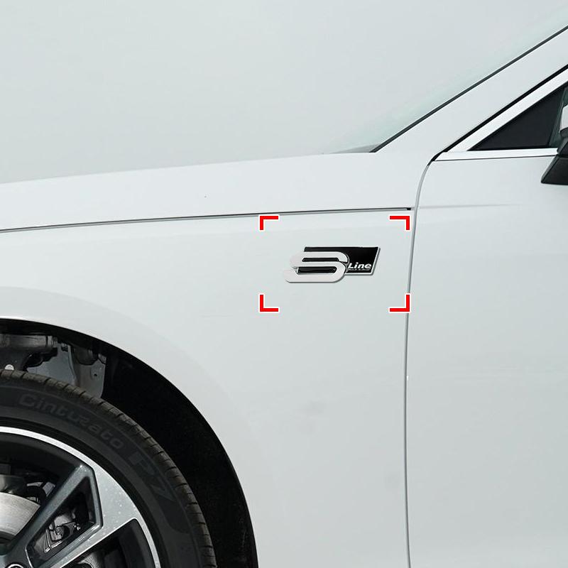 1pcs 3D Metal Emblem Car Decal Badge Auto Logo for Audi RS A3 A4 A6 A5 Q5 A1 Q7 Q3 Q2 Q8 A7 A8 TT S