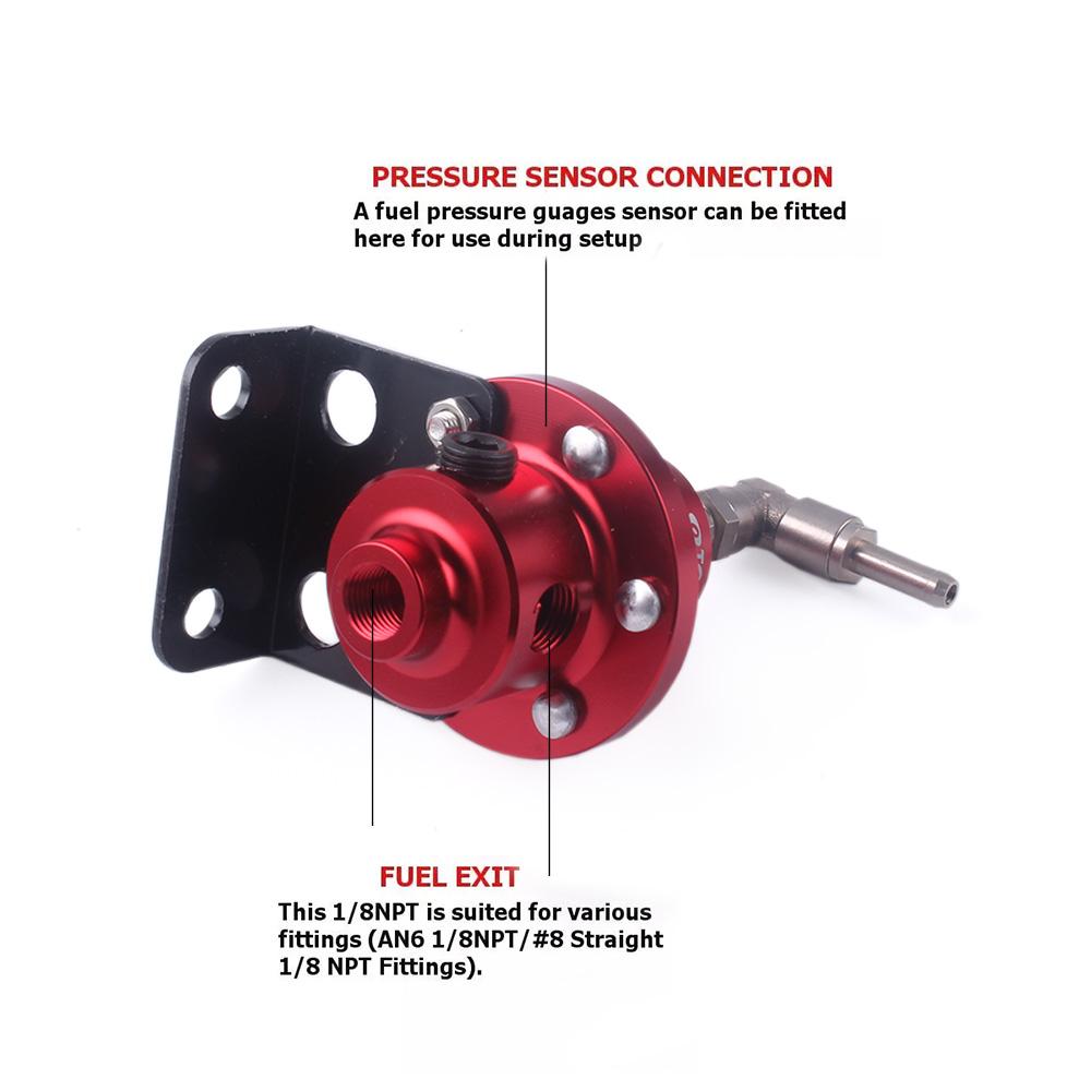 Universal Adjustable Fuel Pressure Regulator Tomei Type With Original Gauge and Instructions AN6 1/8NPT  RS-FRG003