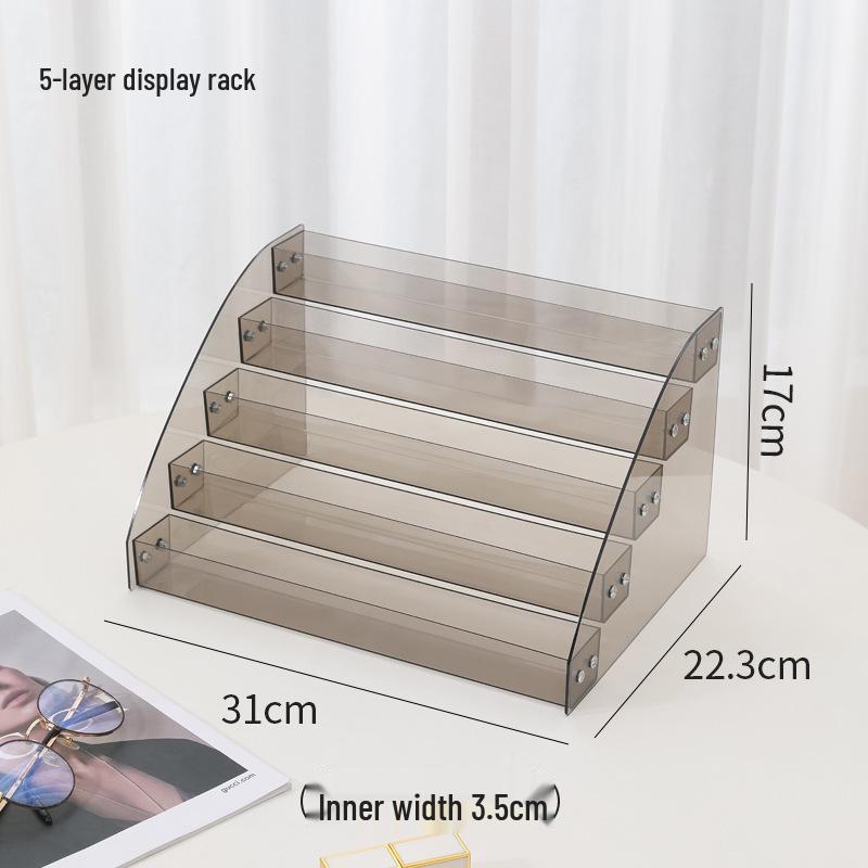Multi-layer Transparent Cosmetic Organizer for Eyeshadow, Powder, Lipstick, Perfume, and Nail Polish