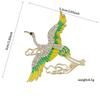 New Chinese Style Geometric Zircon Hollow Cloud Crane Brooch Unique Retro High-end Versatile Silk Scarf Buckle Pin Jewelry Gift