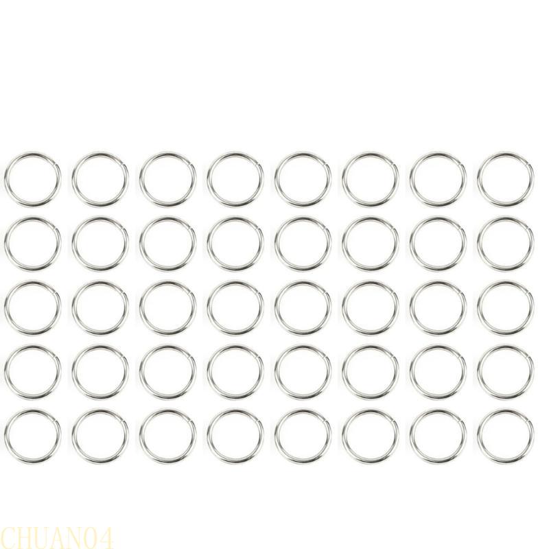 A1A2 500Pcs High Strength Fishing Split Rings Double Rings Connector Heavy Duty Lures Rings High Carbon Spring Steel Split Rings